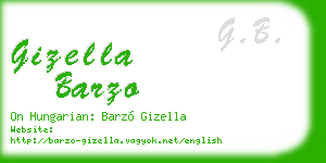 gizella barzo business card